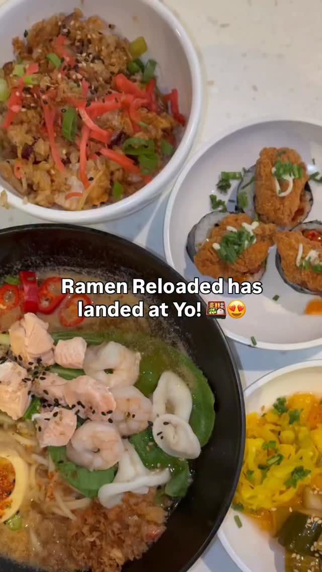 🍜 New season, new flavours at YO! Sushi 😍 Ramen Reloaded has landed -  four bold bowls ready to be slurped 🍲✨ Plus fresh rice + noodle bowls and three new kimbap rolls hitting the belt 👏 Who’s hungry? 👀 #YOSushi #BraeheadEats #braeheadcentre #food @yosushi